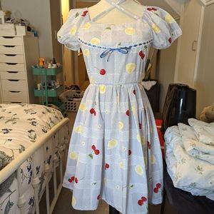 Ank Rouge Cherry Lemon Dress Japan size M